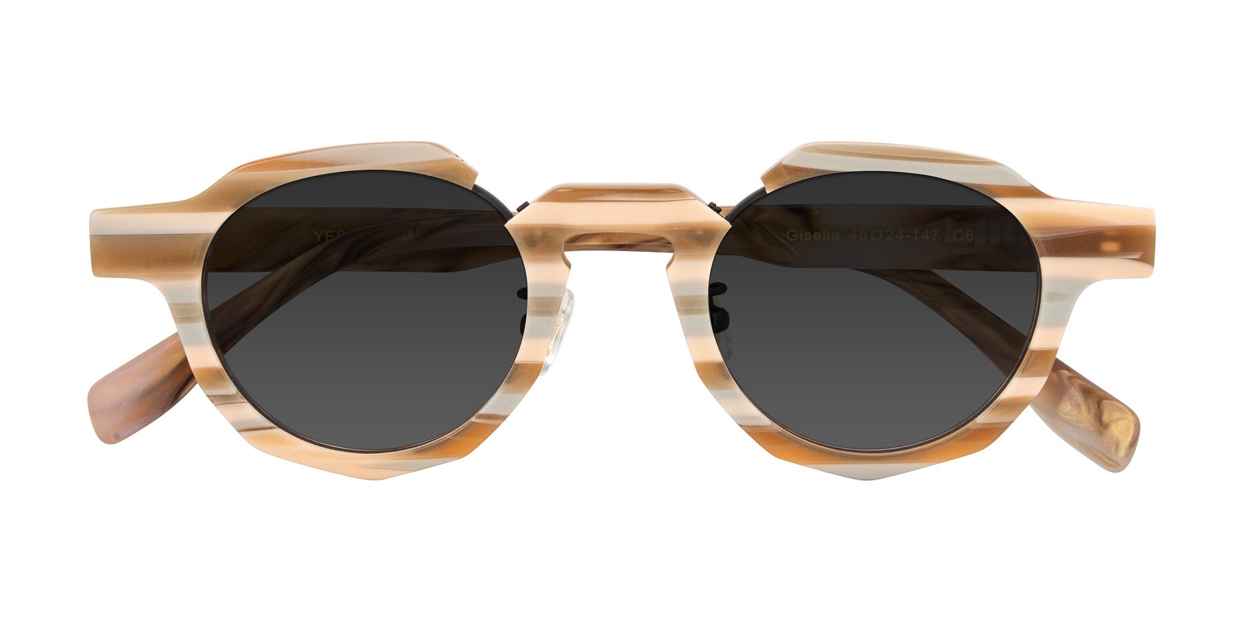 Folded Front of Gisella in Matte Canyon with Gray Tinted Lenses