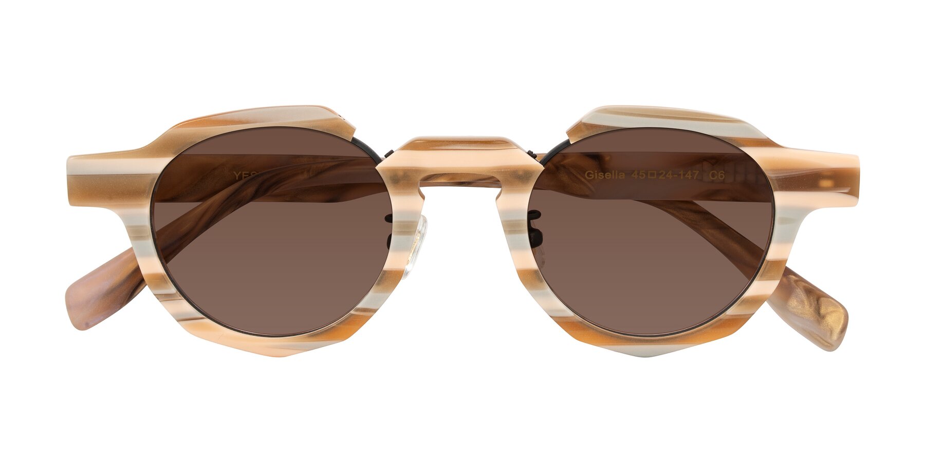 Folded Front of Gisella in Matte Canyon with Brown Tinted Lenses