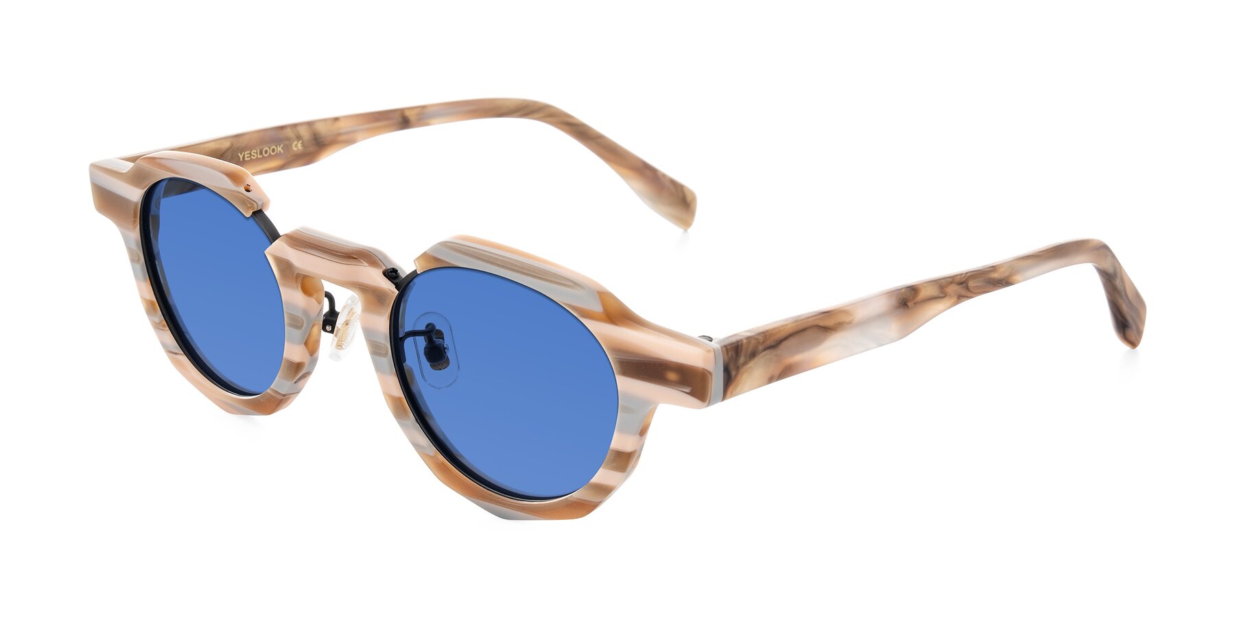 Angle of Gisella in Matte Canyon with Blue Tinted Lenses