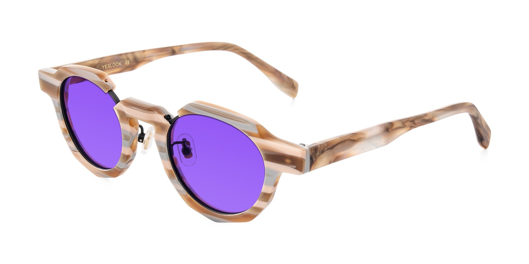 Angle of Gisella in Matte Canyon with Purple Tinted Lenses