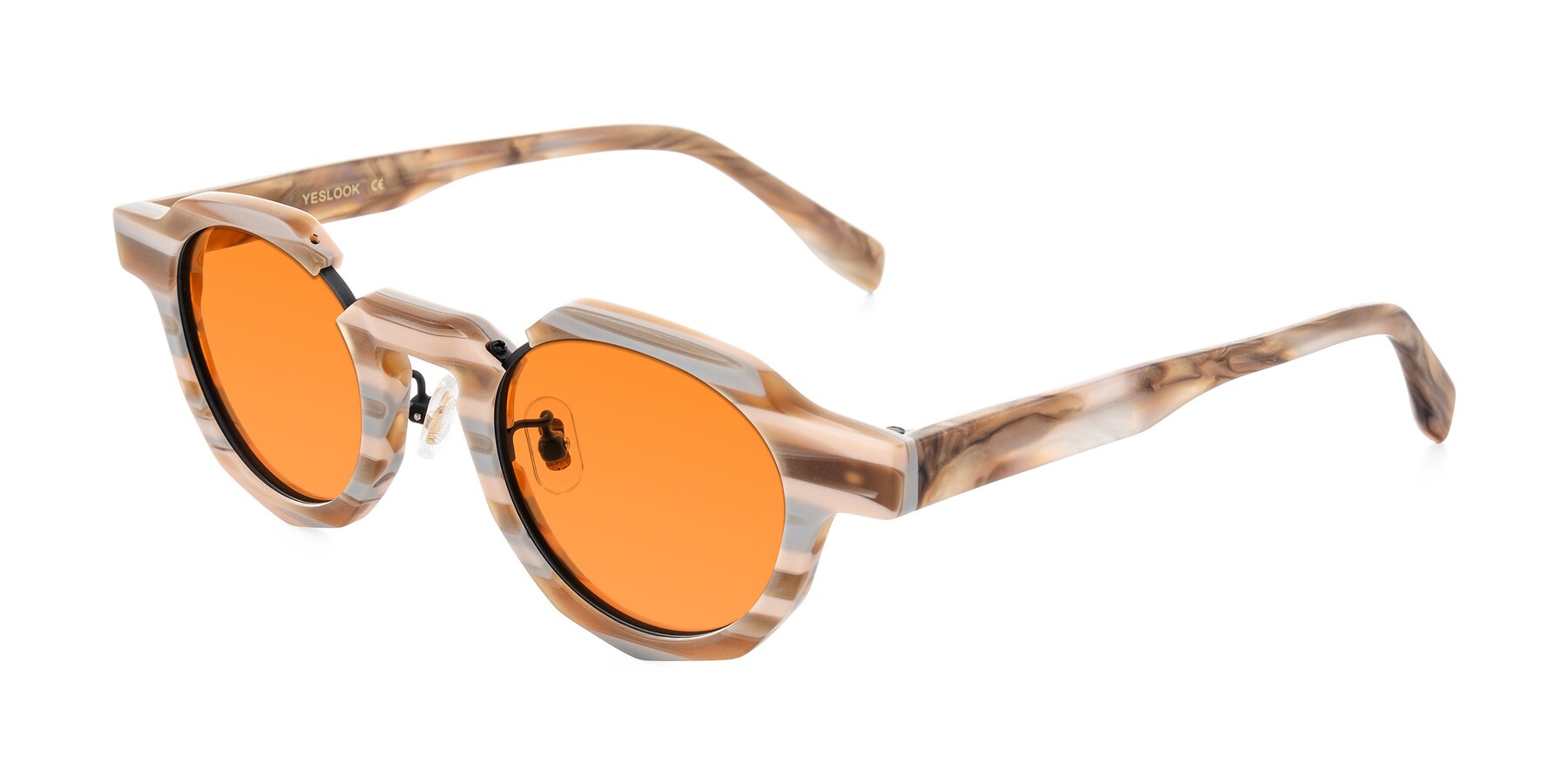 Angle of Gisella in Matte Canyon with Orange Tinted Lenses