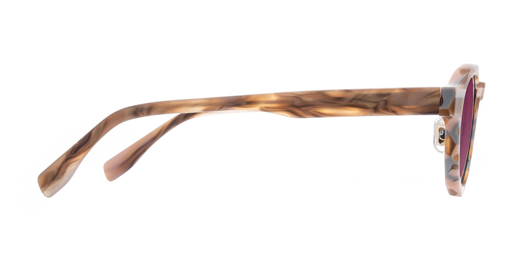 Side of Gisella in Matte Canyon with Wine Tinted Lenses