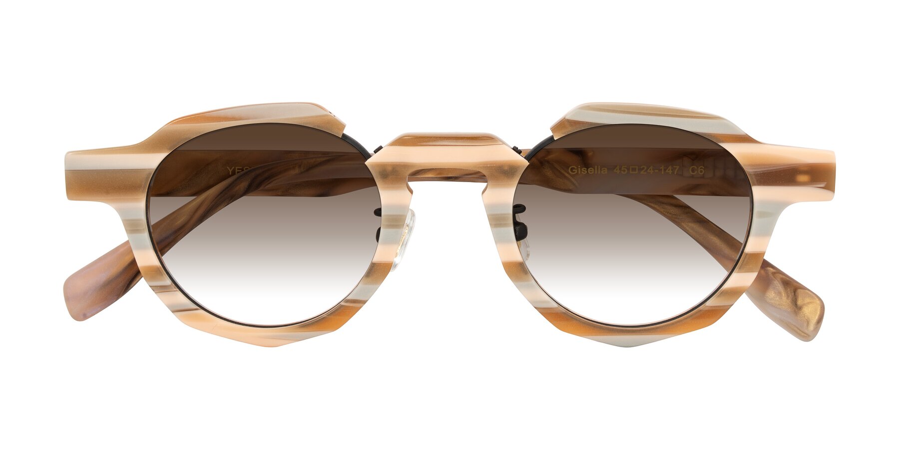 Folded Front of Gisella in Matte Canyon with Brown Gradient Lenses