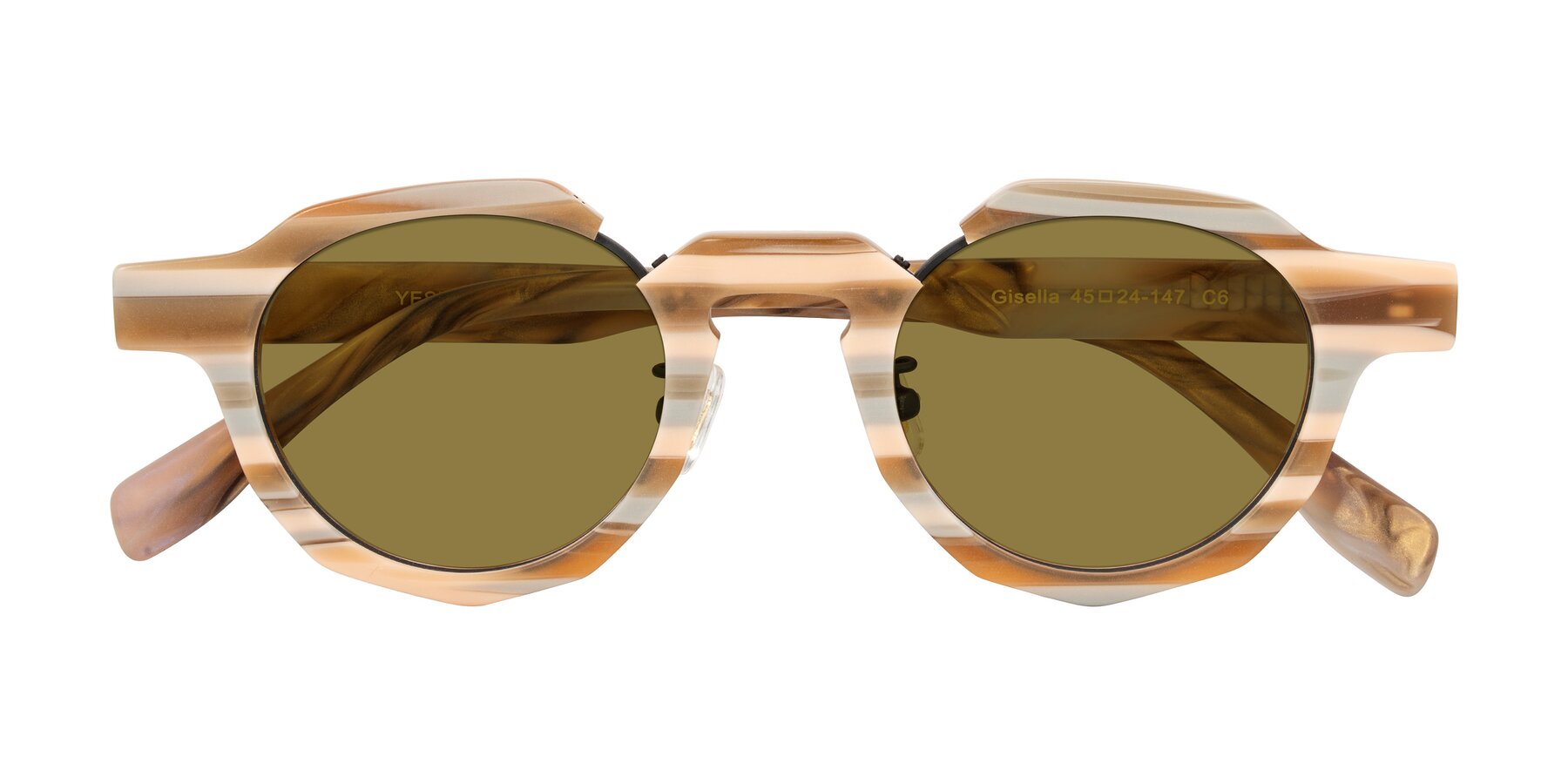 Folded Front of Gisella in Matte Canyon with Brown Polarized Lenses