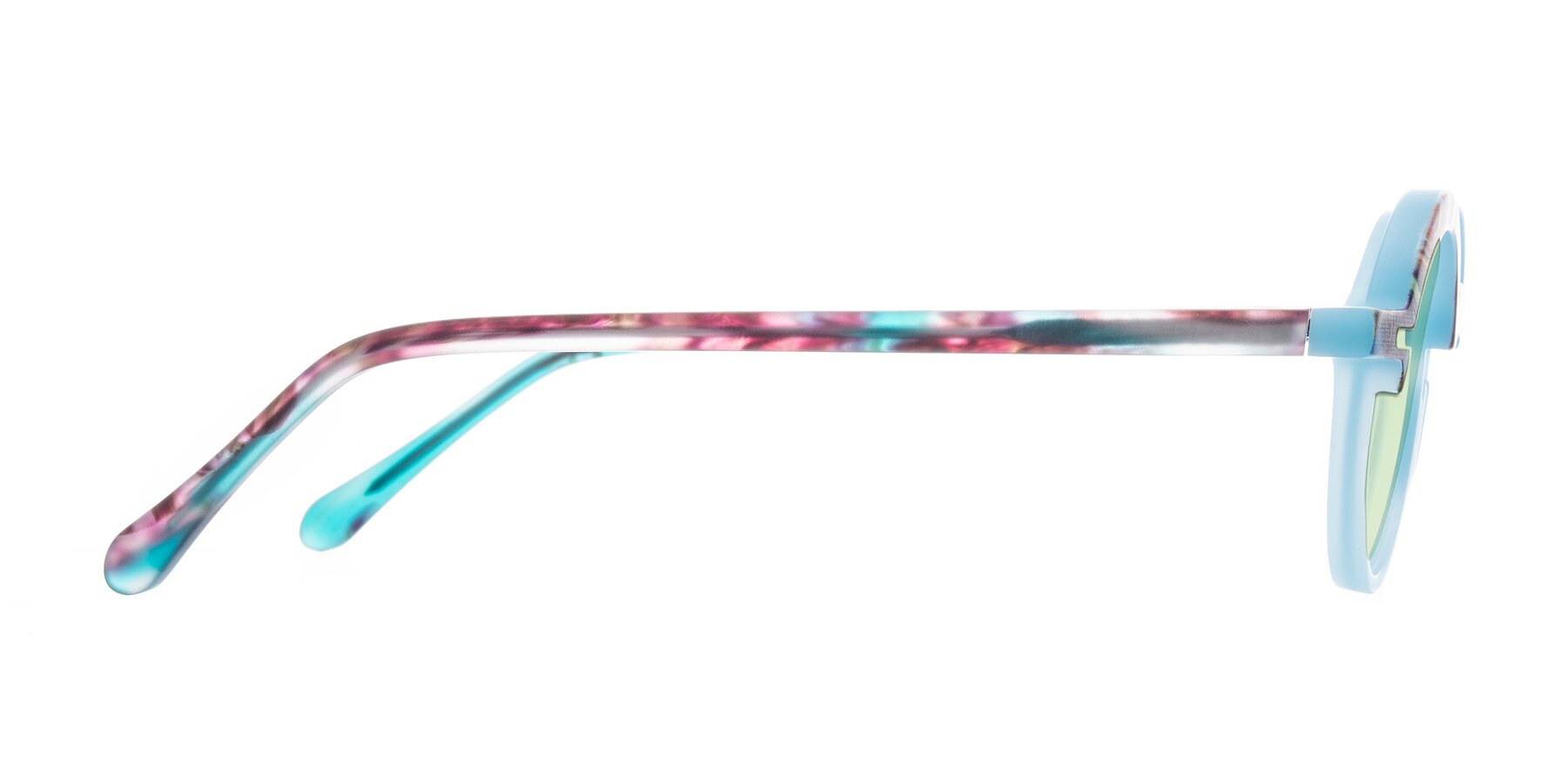 Side of Maizel in Frosted Dream with Light Green Tinted Lenses