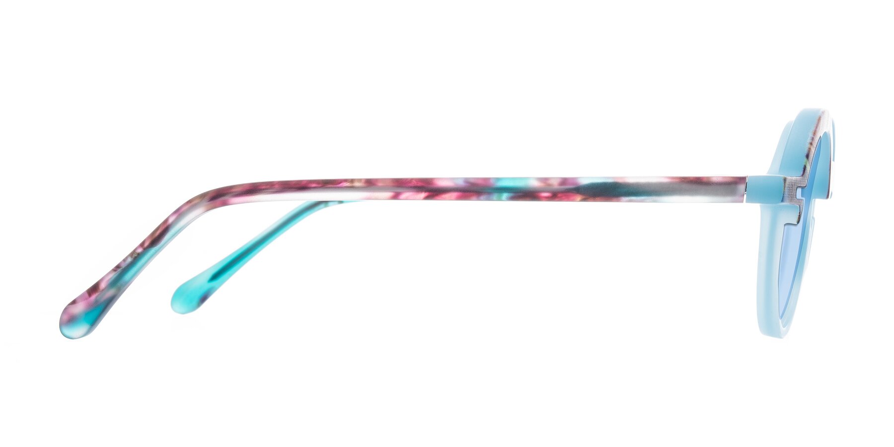 Side of Maizel in Frosted Dream with Light Blue Tinted Lenses