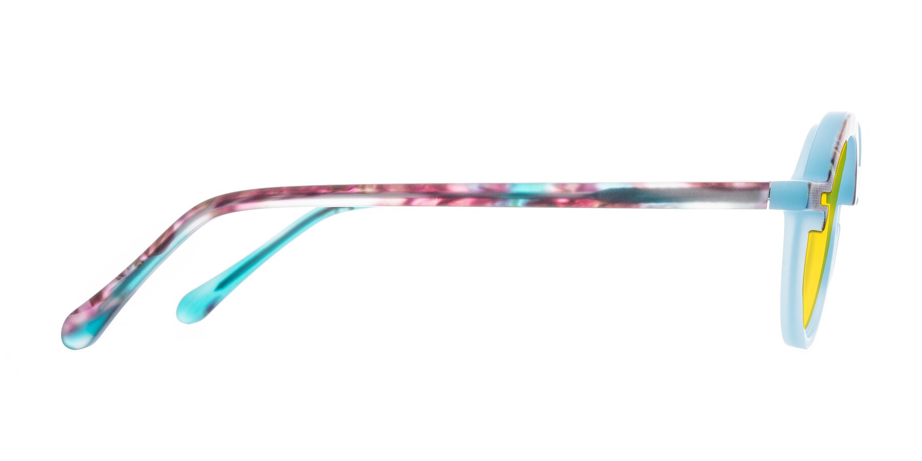 Side of Maizel in Frosted Dream with Yellow Tinted Lenses