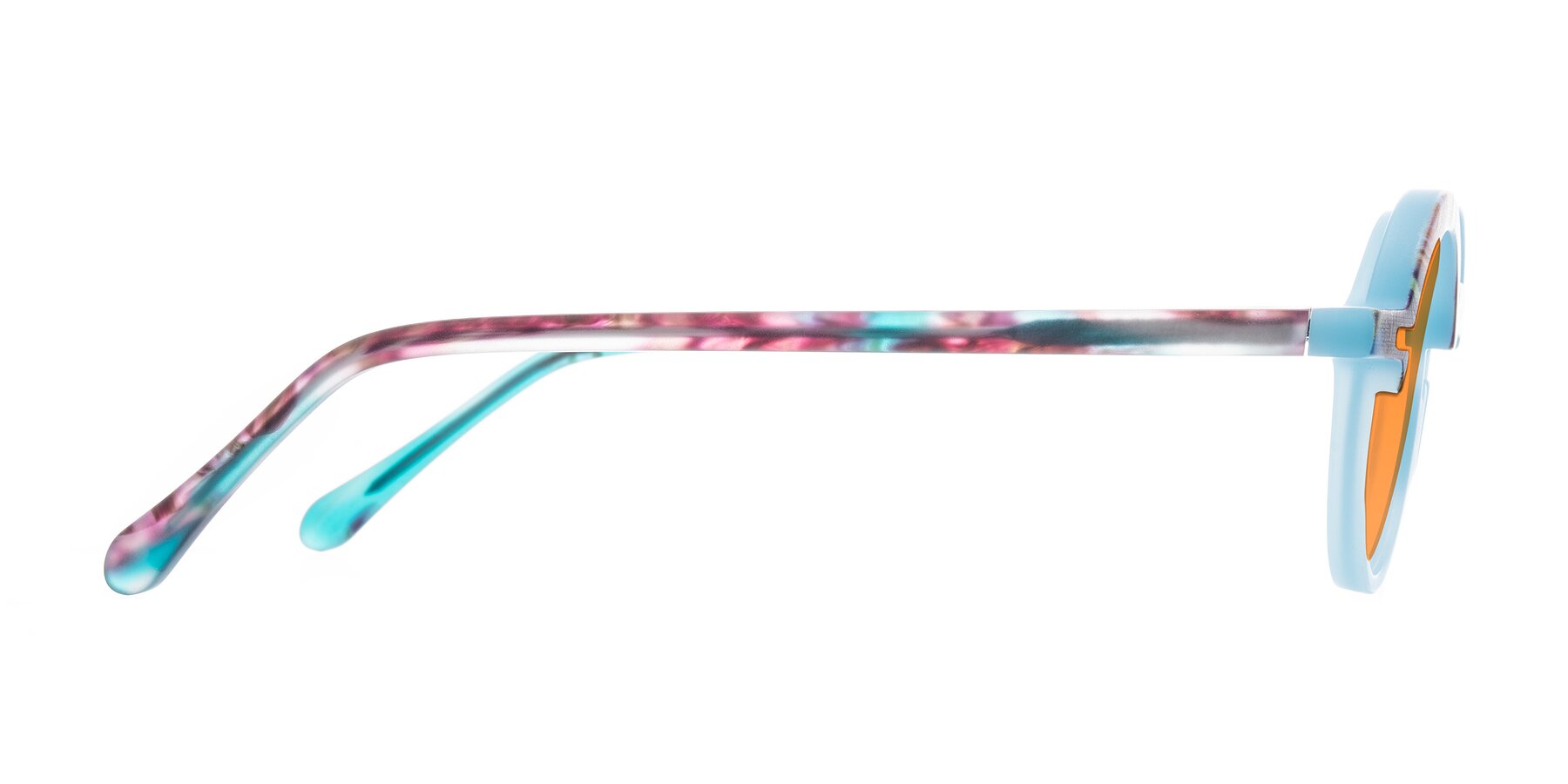 Side of Maizel in Frosted Dream with Orange Tinted Lenses