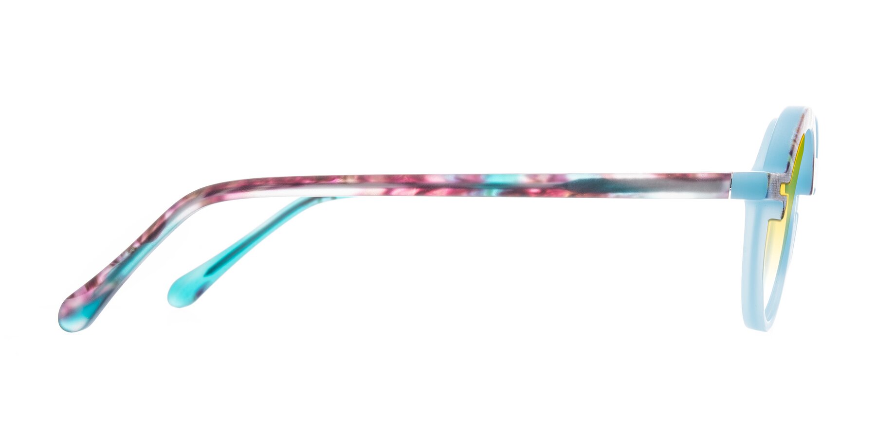 Side of Maizel in Frosted Dream with Yellow Gradient Lenses