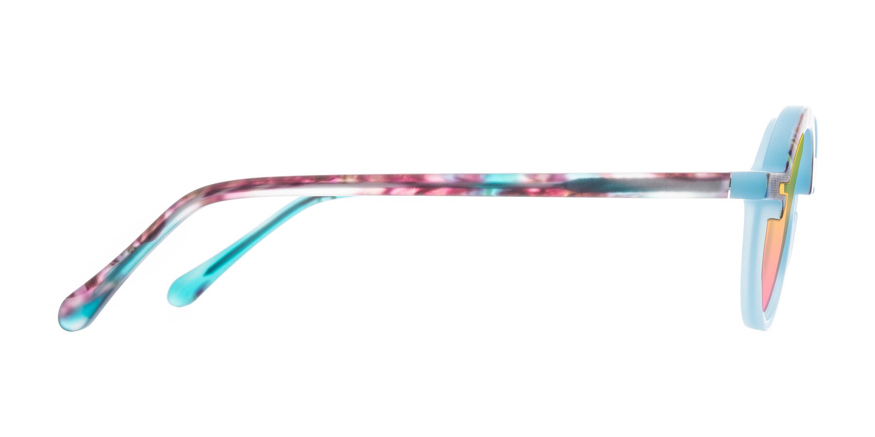 Side of Maizel in Frosted Dream with Yellow / Pink Gradient Lenses