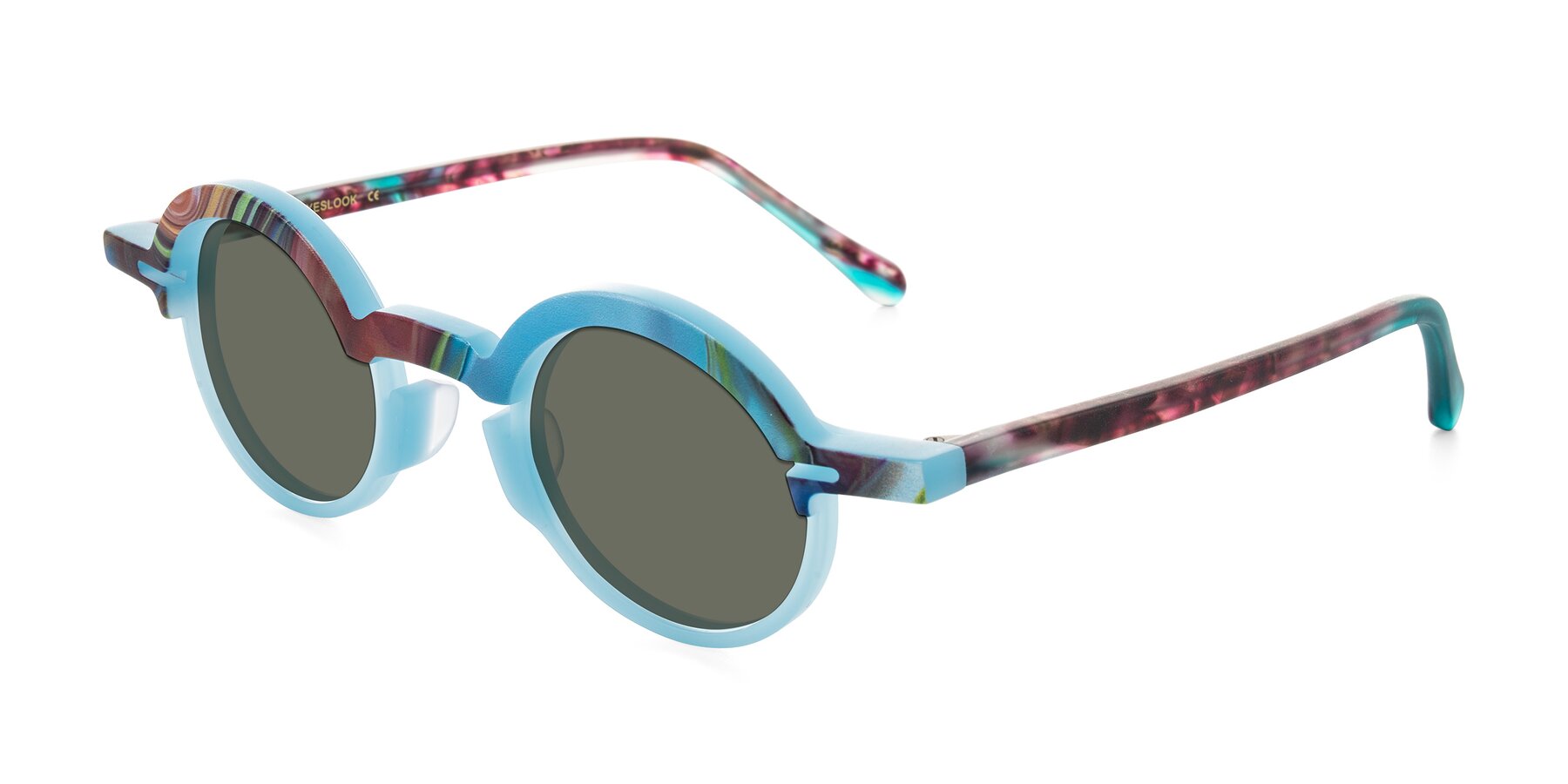 Angle of Maizel in Frosted Dream with Gray Polarized Lenses