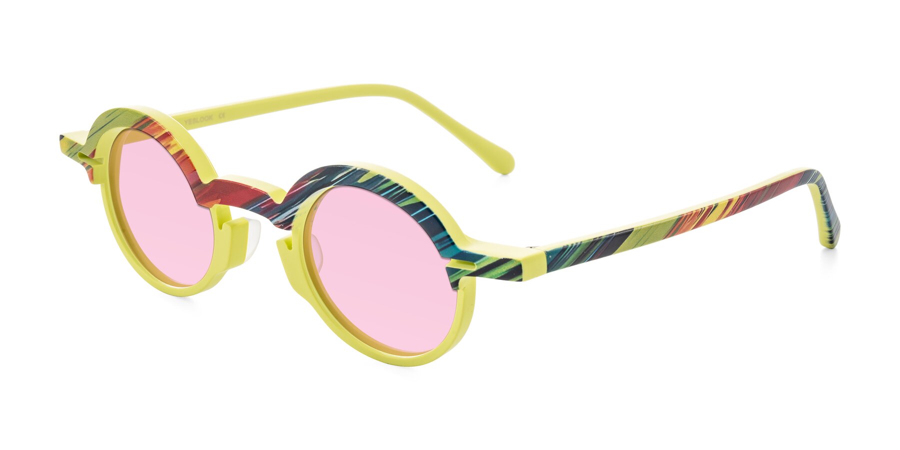 Angle of Maizel in Neon Sun with Light Pink Tinted Lenses