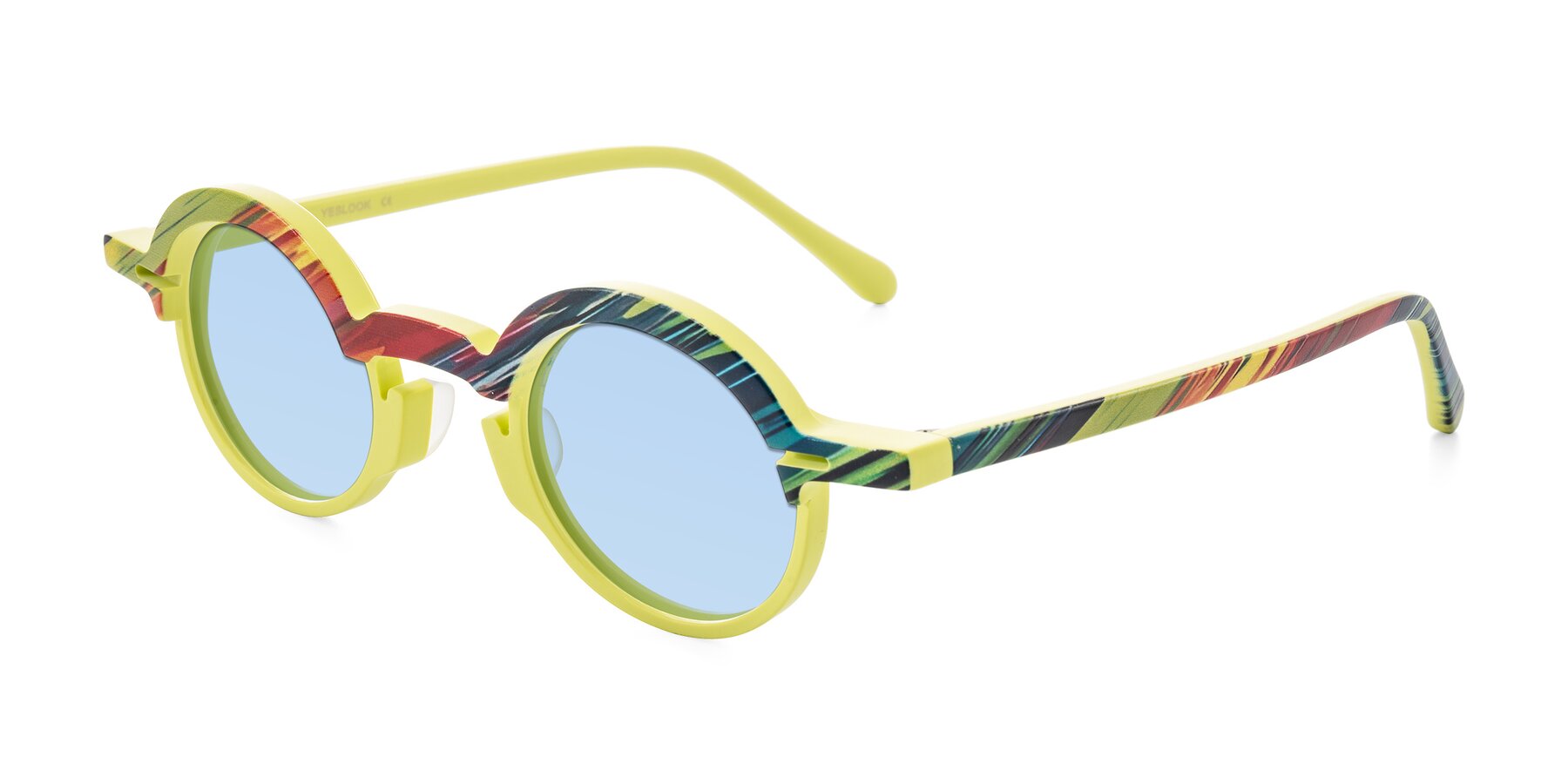 Angle of Maizel in Neon Sun with Light Blue Tinted Lenses
