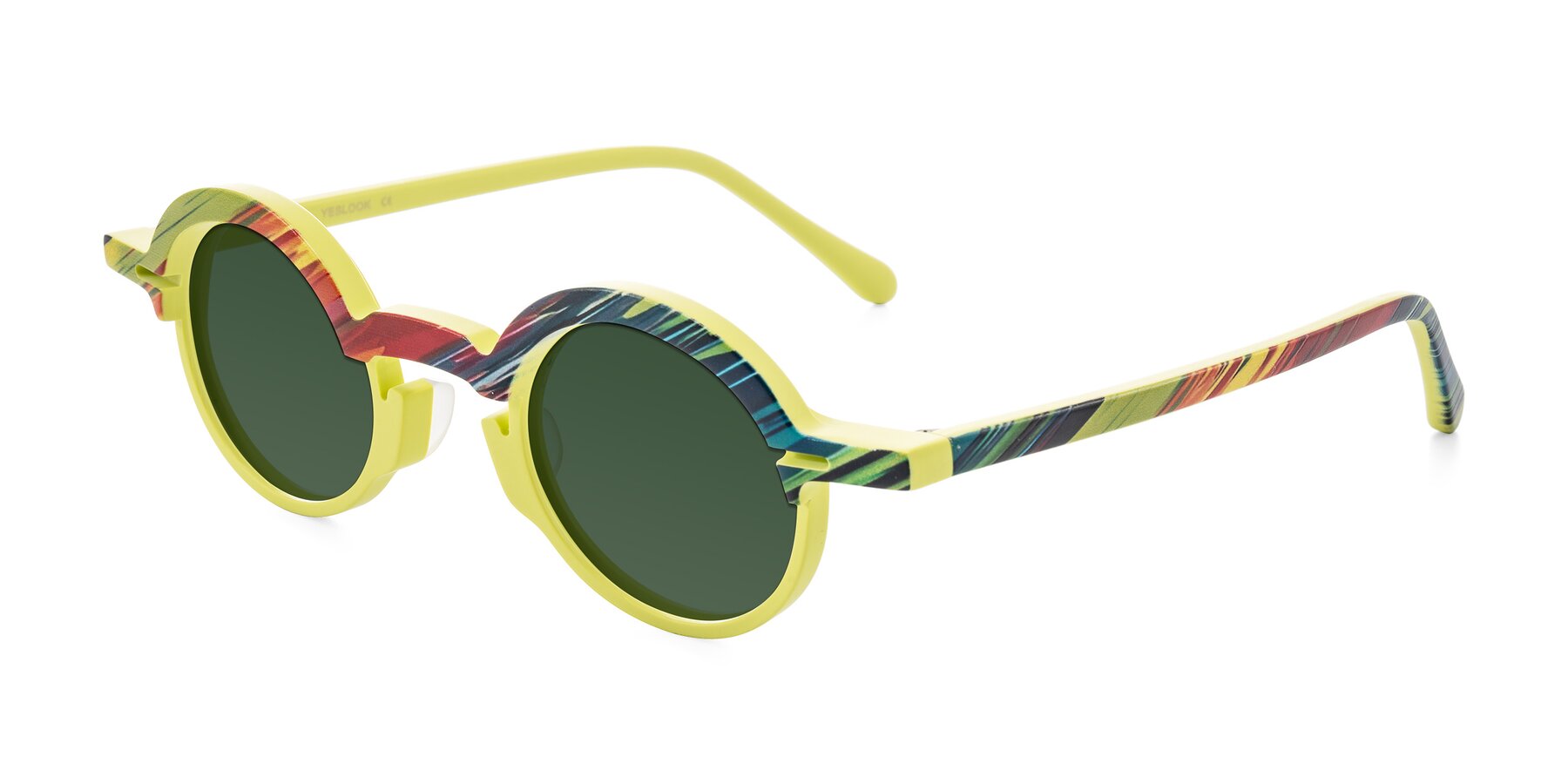 Angle of Maizel in Neon Sun with Green Tinted Lenses