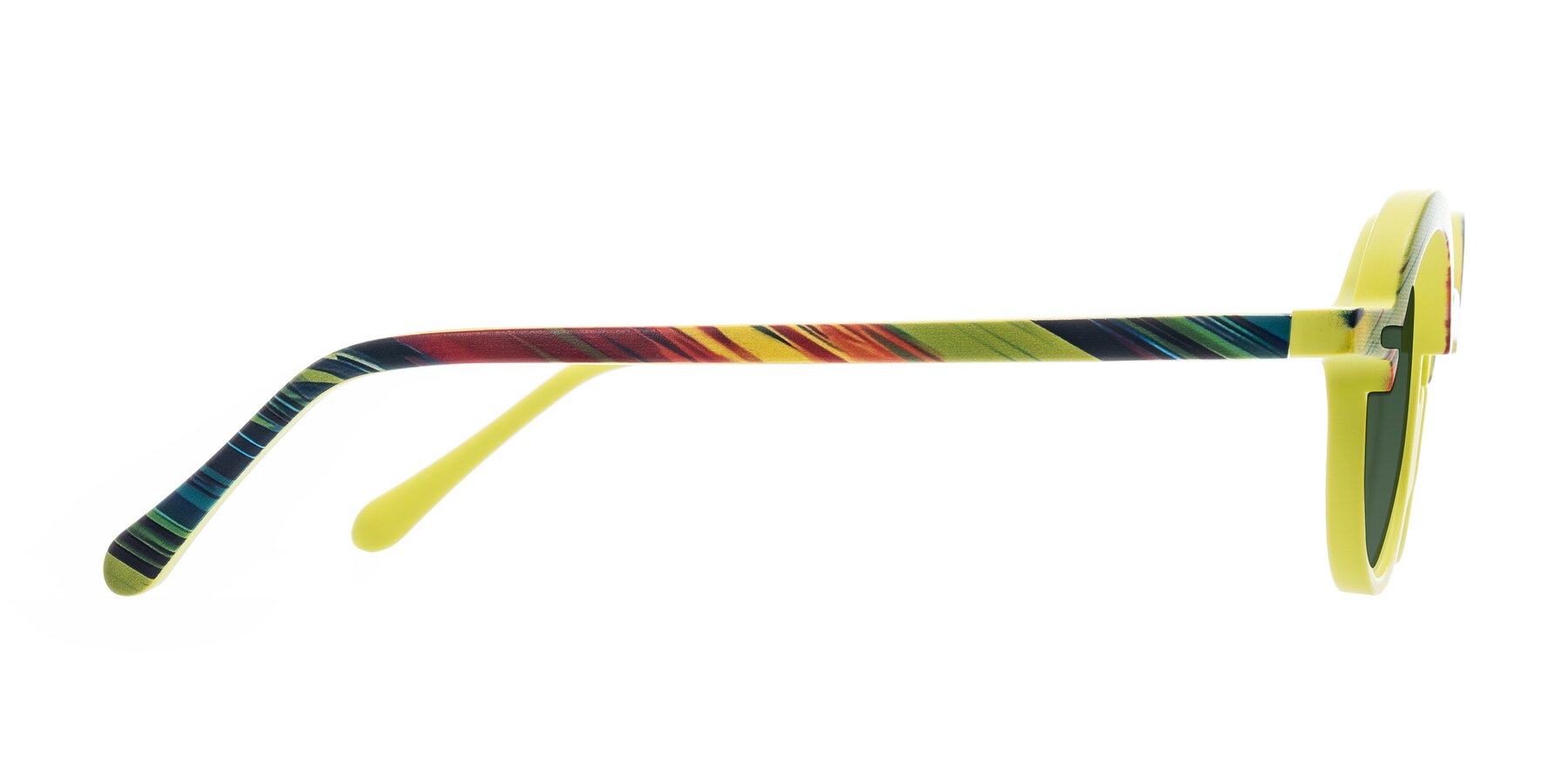 Side of Maizel in Neon Sun with Green Tinted Lenses