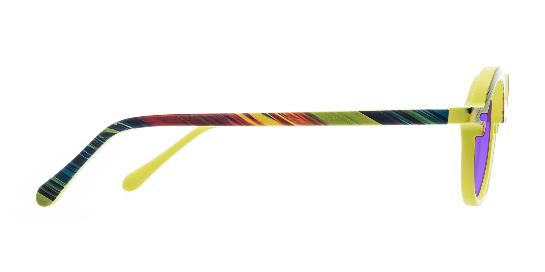 Side of Maizel in Neon Sun with Purple Tinted Lenses