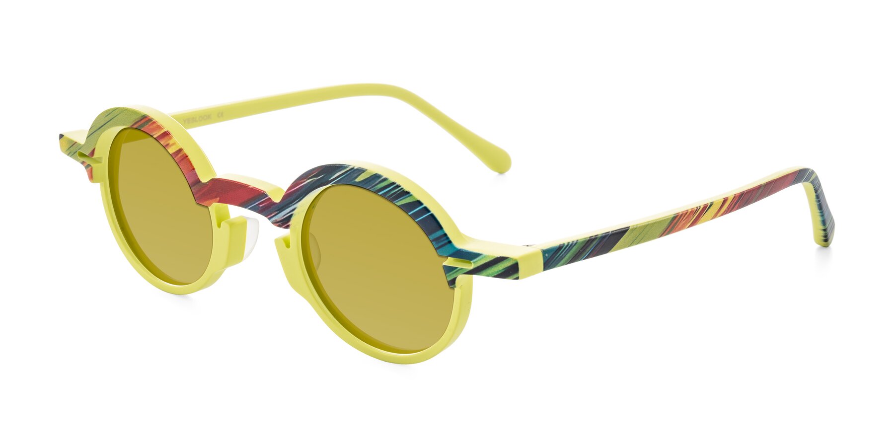 Angle of Maizel in Neon Sun with Champagne Tinted Lenses