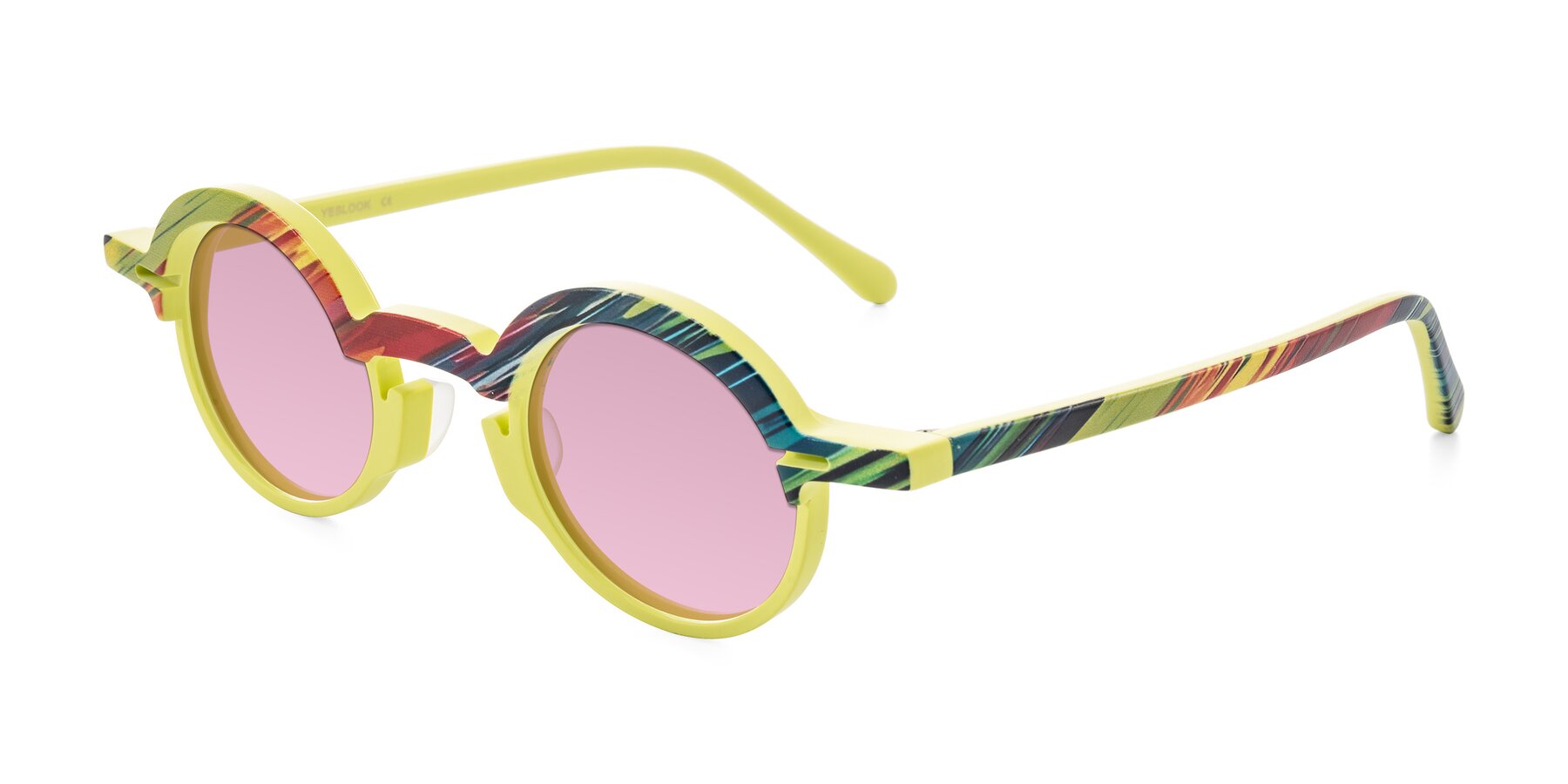 Angle of Maizel in Neon Sun with Light Wine Tinted Lenses