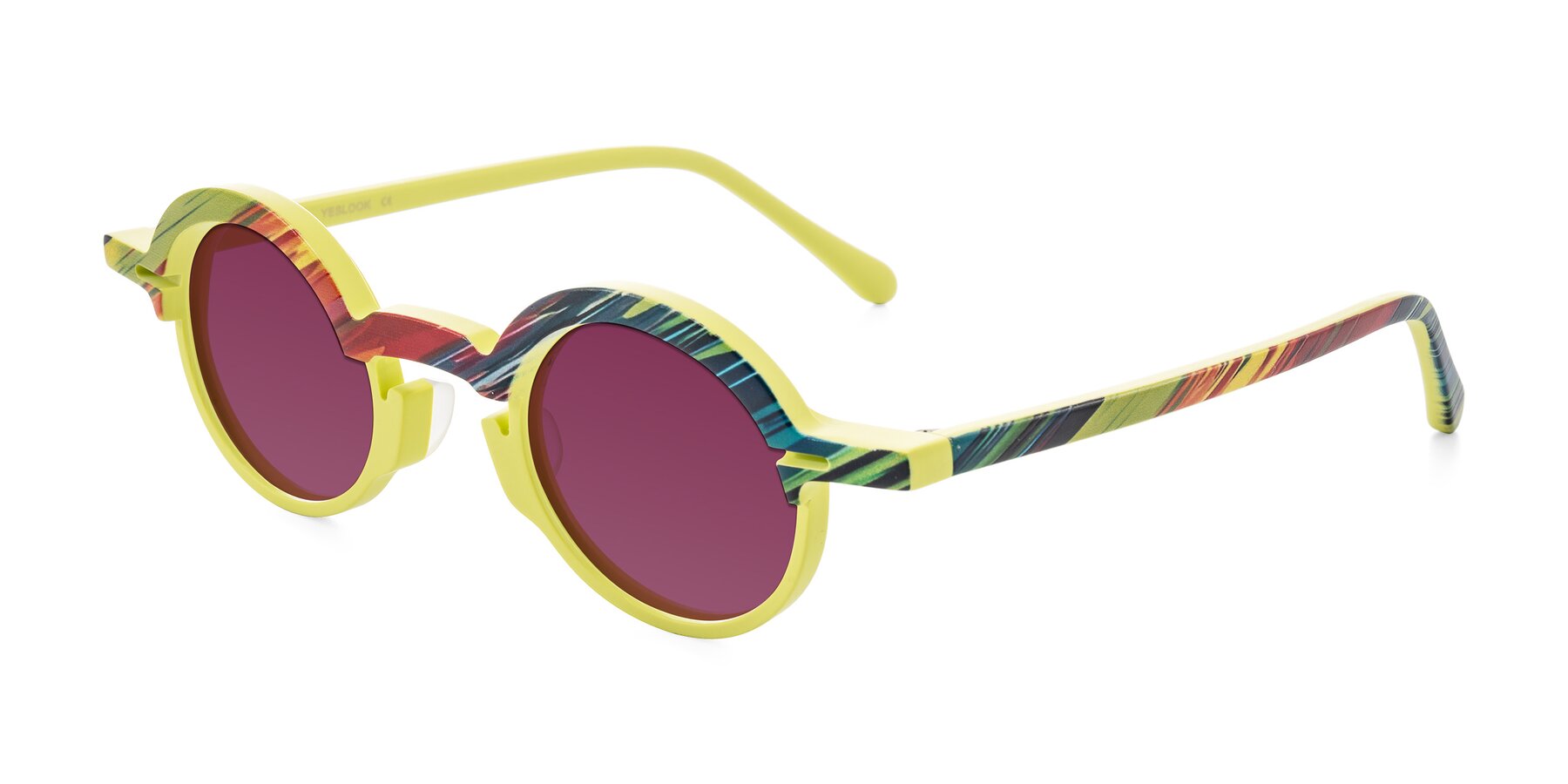 Angle of Maizel in Neon Sun with Wine Tinted Lenses