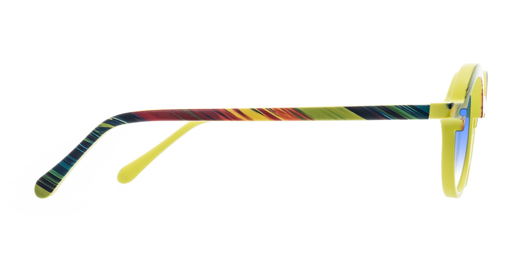 Side of Maizel in Neon Sun with Blue Gradient Lenses