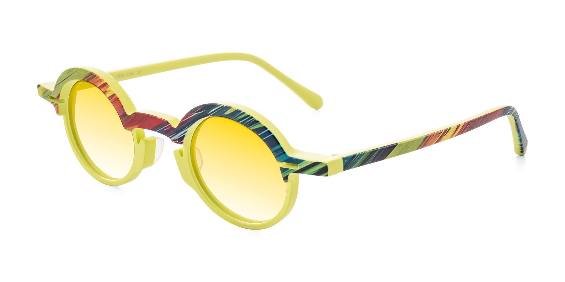 Angle of Maizel in Neon Sun with Yellow Gradient Lenses