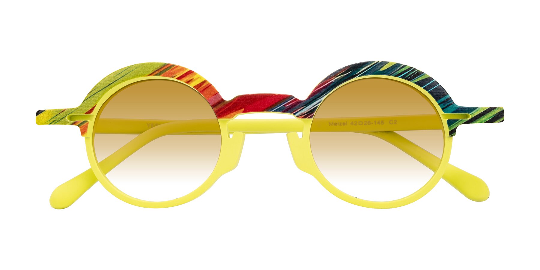 Folded Front of Maizel in Neon Sun with Champagne Gradient Lenses