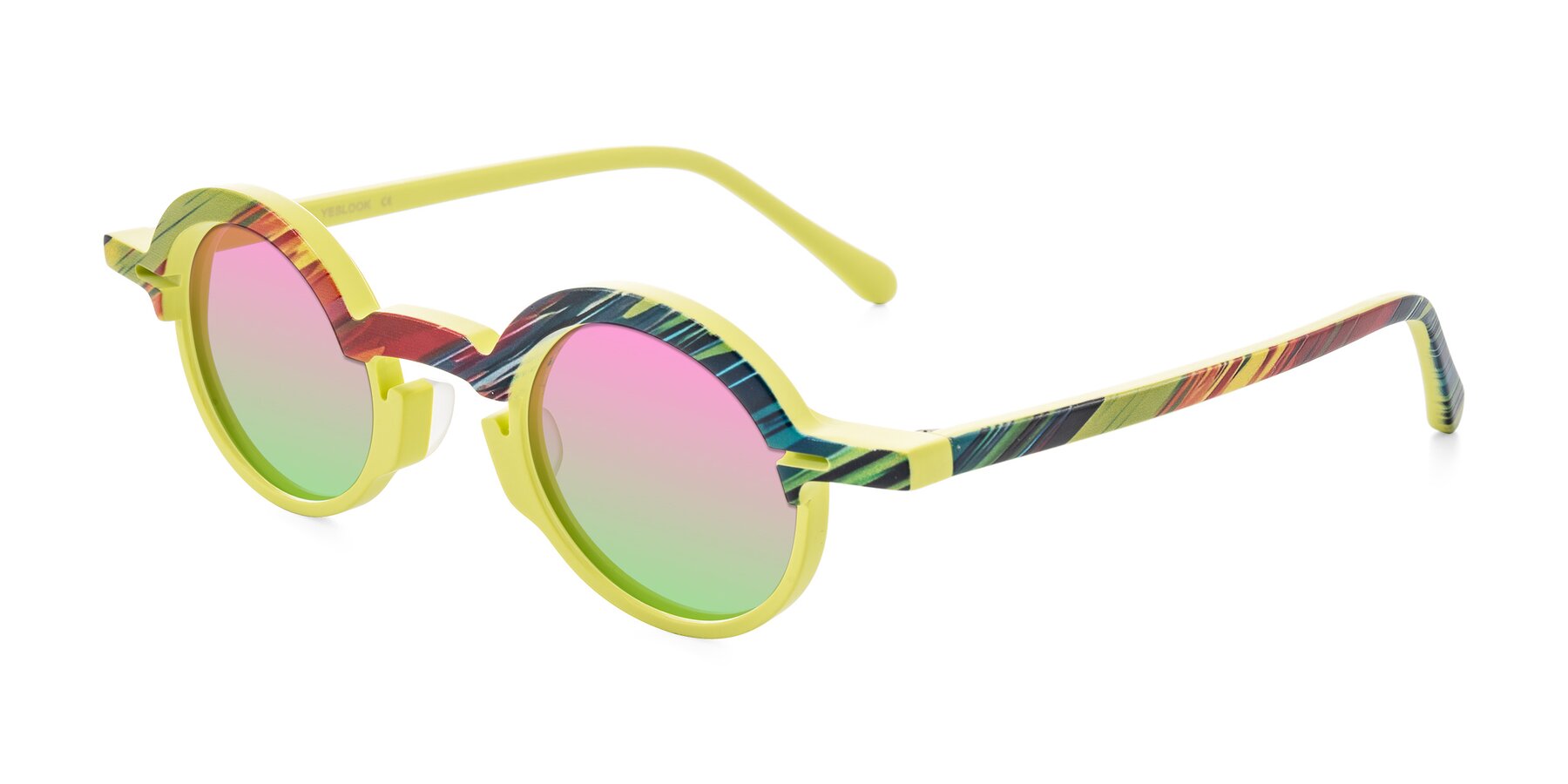 Angle of Maizel in Neon Sun with Pink / Green Gradient Lenses