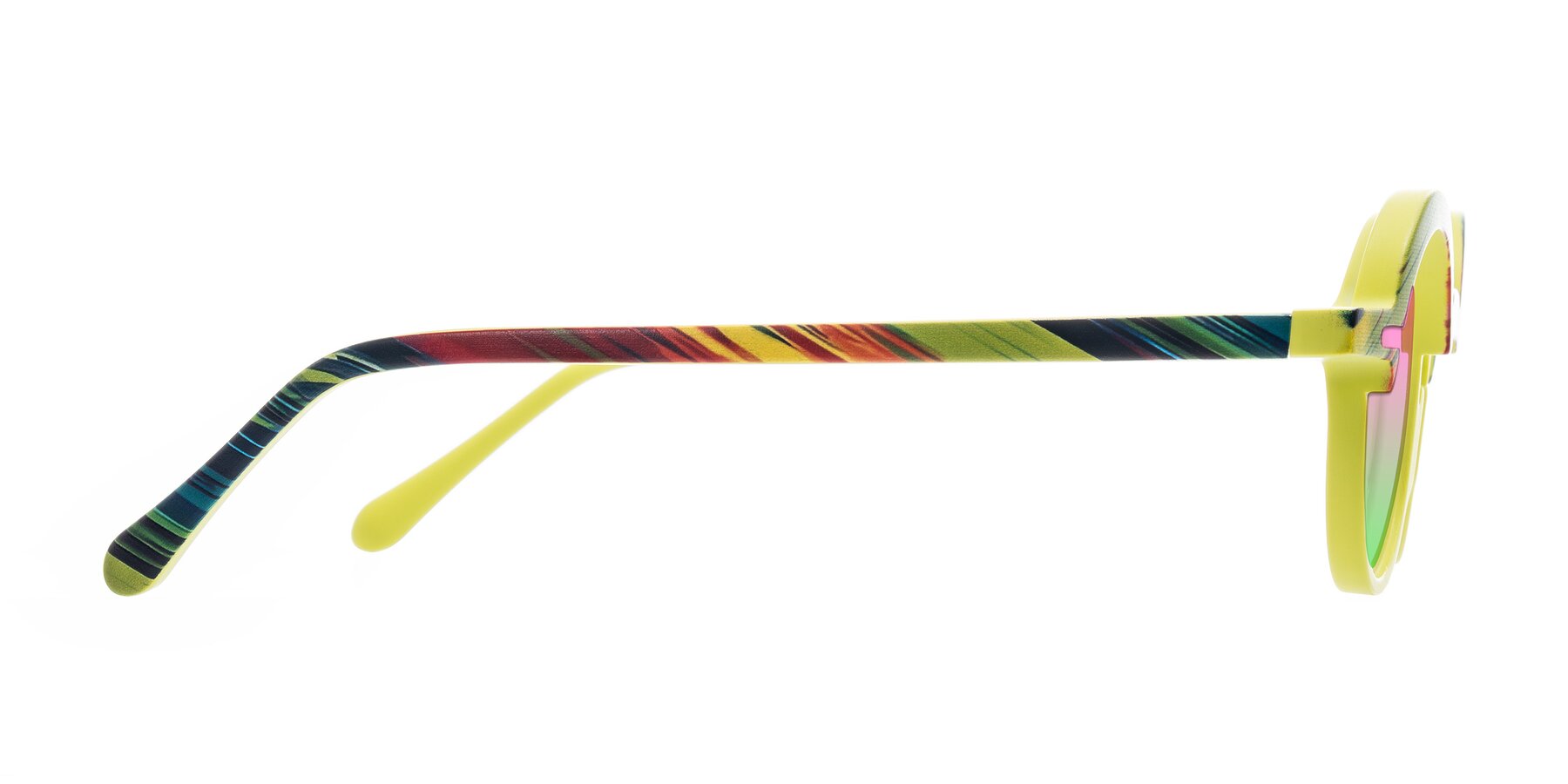 Side of Maizel in Neon Sun with Pink / Green Gradient Lenses