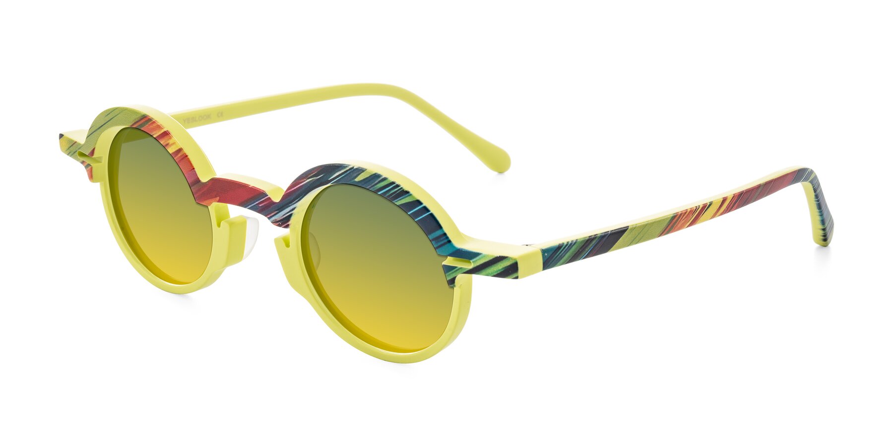 Angle of Maizel in Neon Sun with Green / Yellow Gradient Lenses