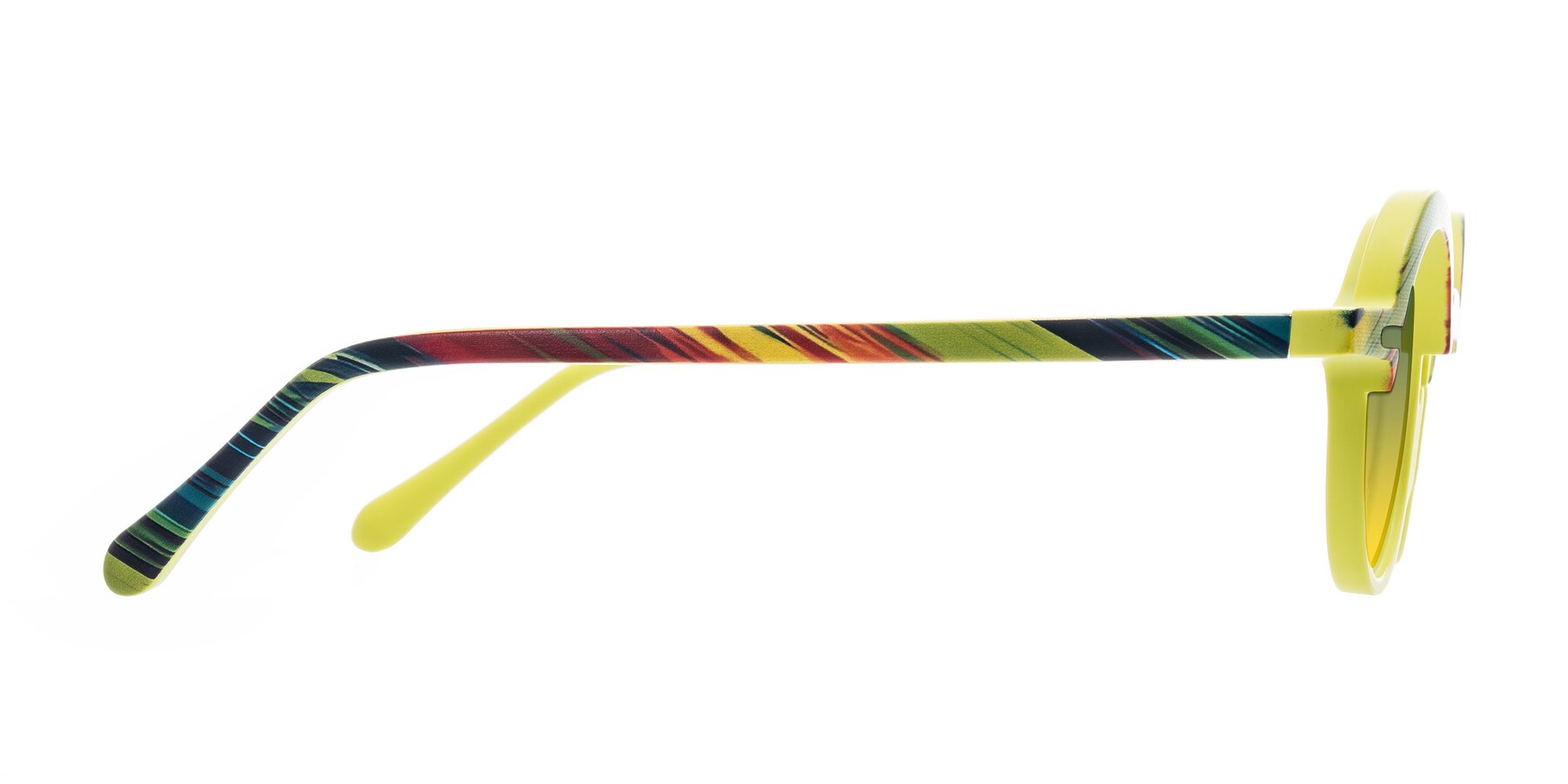 Side of Maizel in Neon Sun with Green / Yellow Gradient Lenses