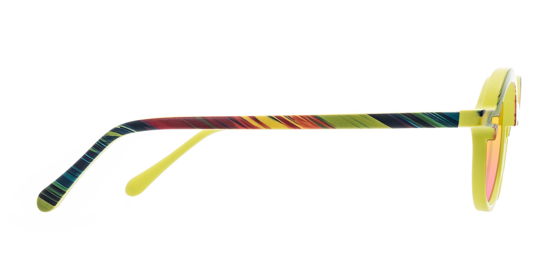 Side of Maizel in Neon Sun with Yellow / Pink Gradient Lenses