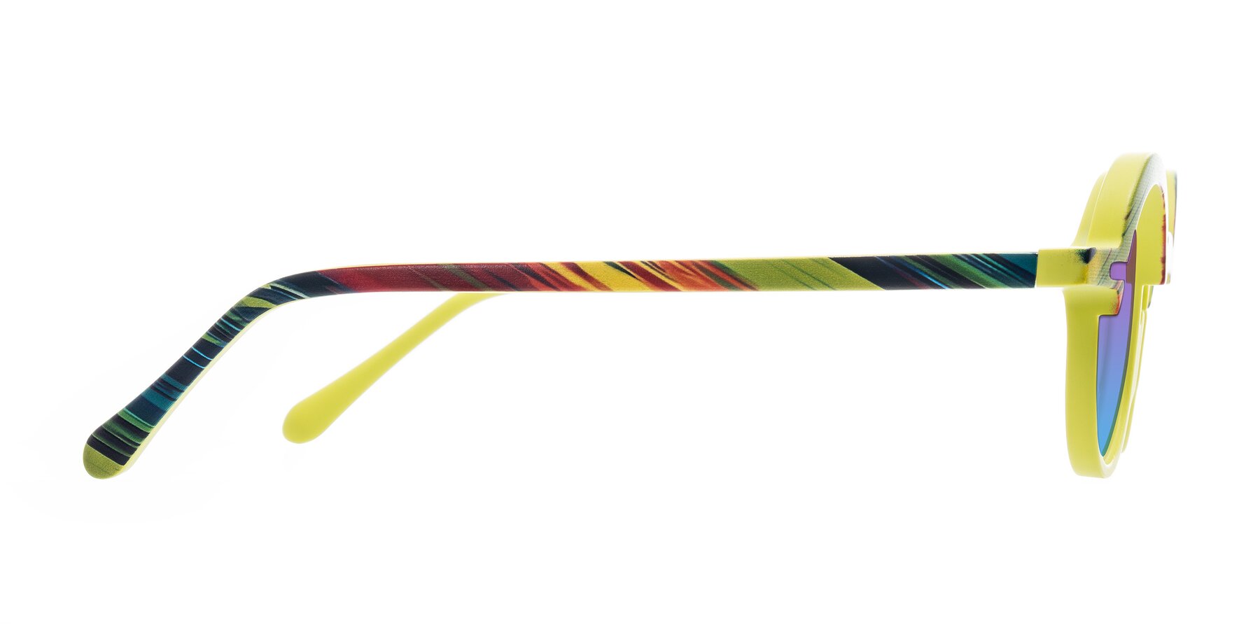 Side of Maizel in Neon Sun with Purple / Blue Gradient Lenses