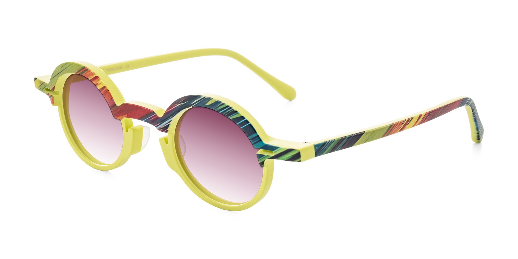 Angle of Maizel in Neon Sun with Wine Gradient Lenses