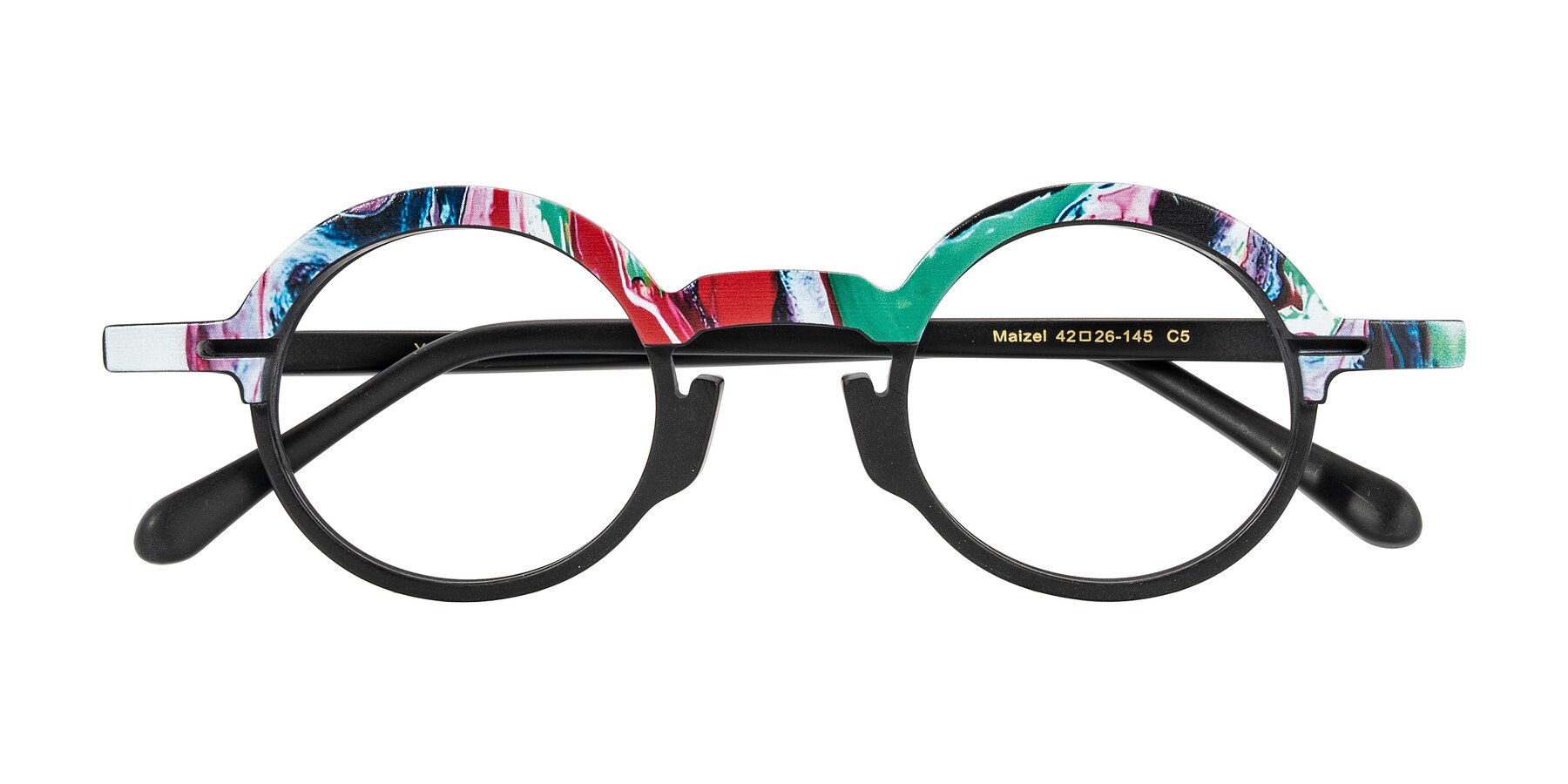 Folded Front of Maizel in Deep Night with Clear Eyeglass Lenses