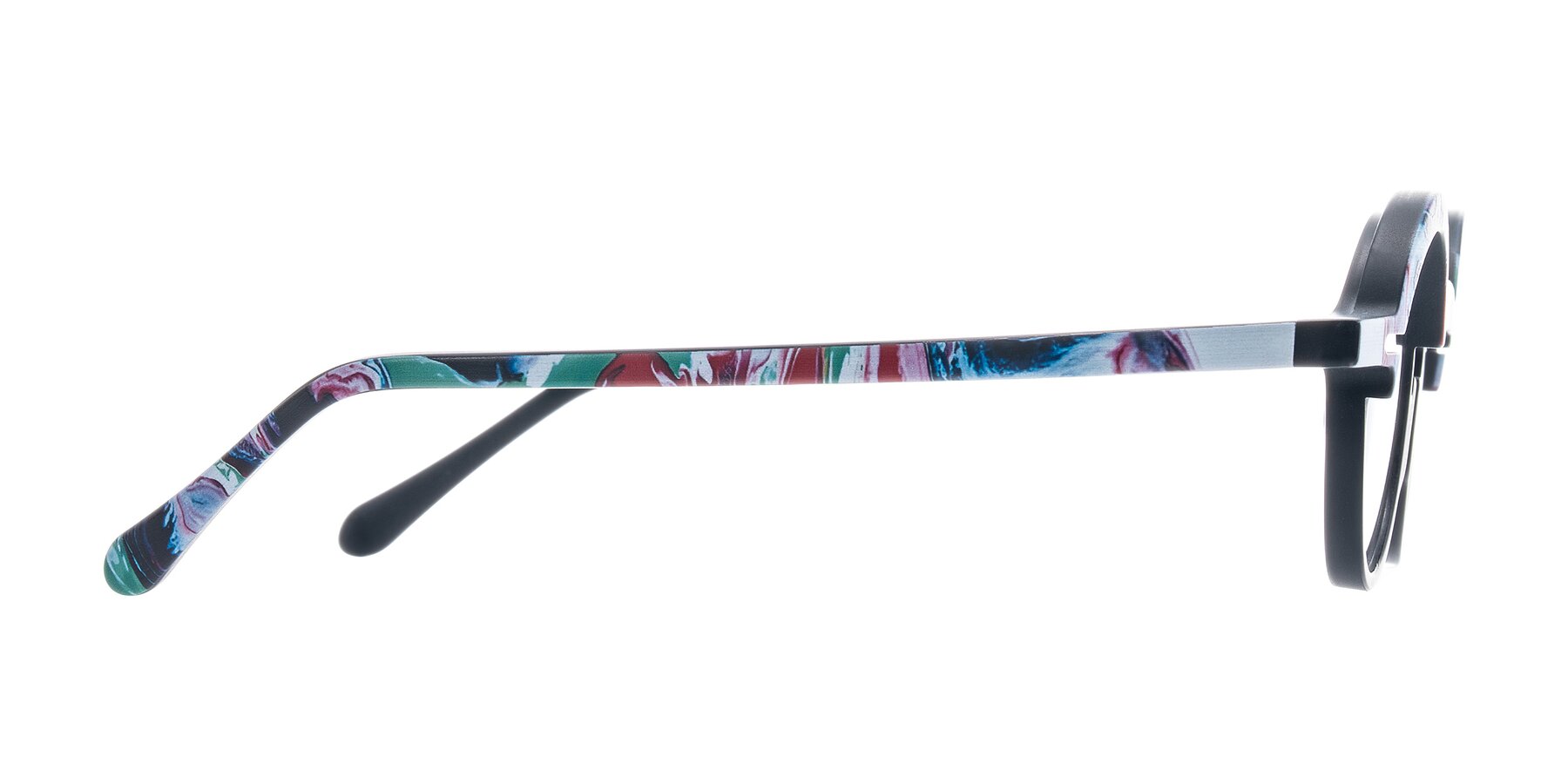 Side of Maizel in Deep Night with Clear Eyeglass Lenses