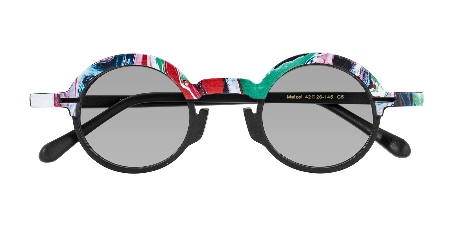 Folded Front of Maizel in Deep Night with Light Gray Tinted Lenses