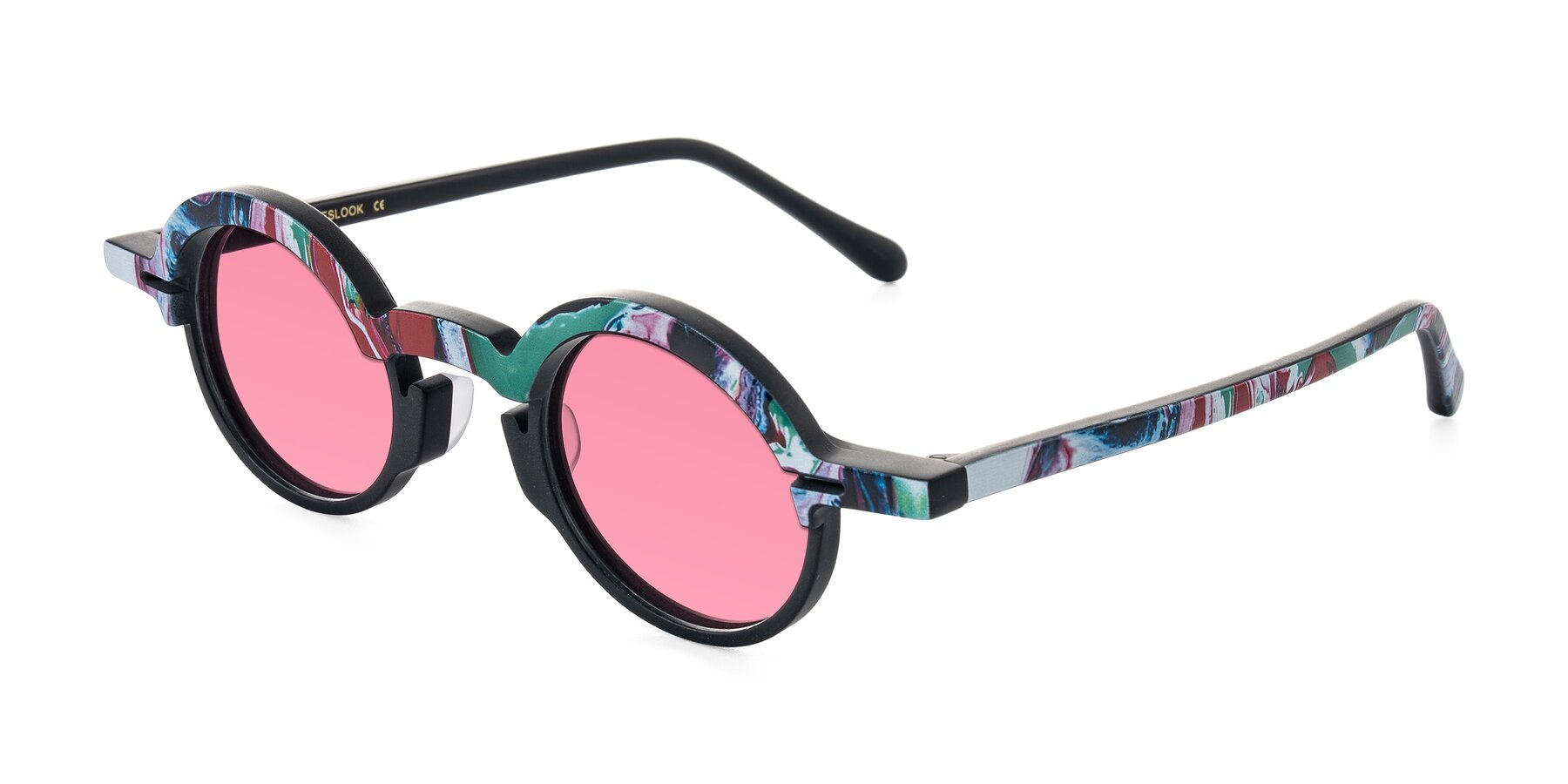 Angle of Maizel in Deep Night with Pink Tinted Lenses