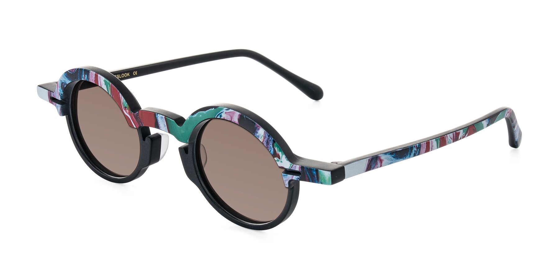 Angle of Maizel in Deep Night with Medium Brown Tinted Lenses