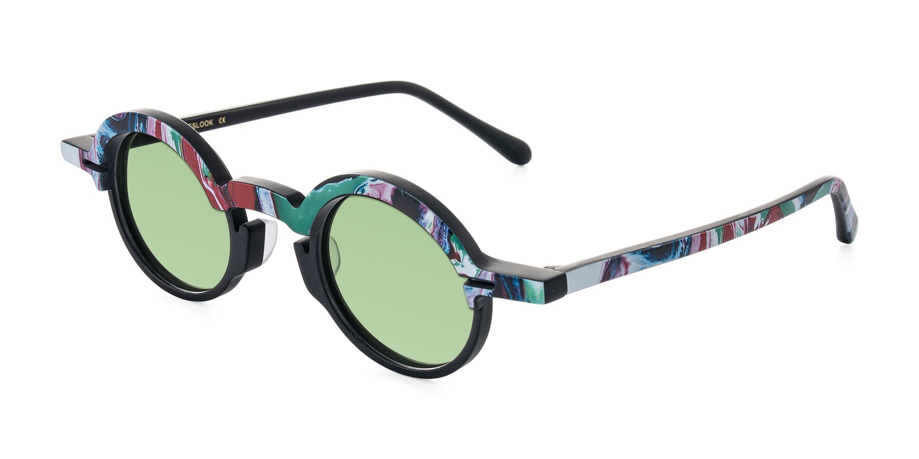 Angle of Maizel in Deep Night with Medium Green Tinted Lenses