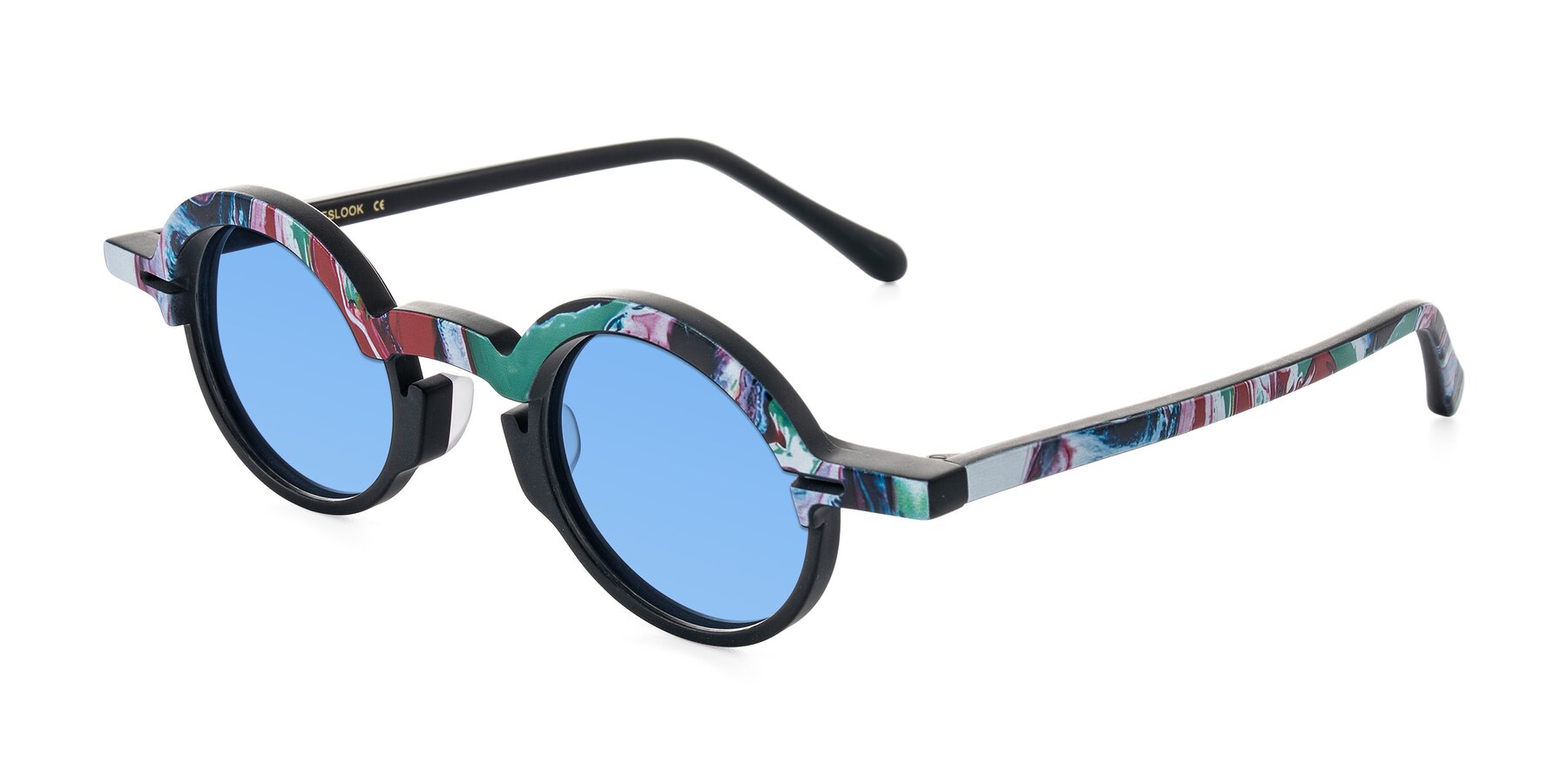 Angle of Maizel in Deep Night with Medium Blue Tinted Lenses