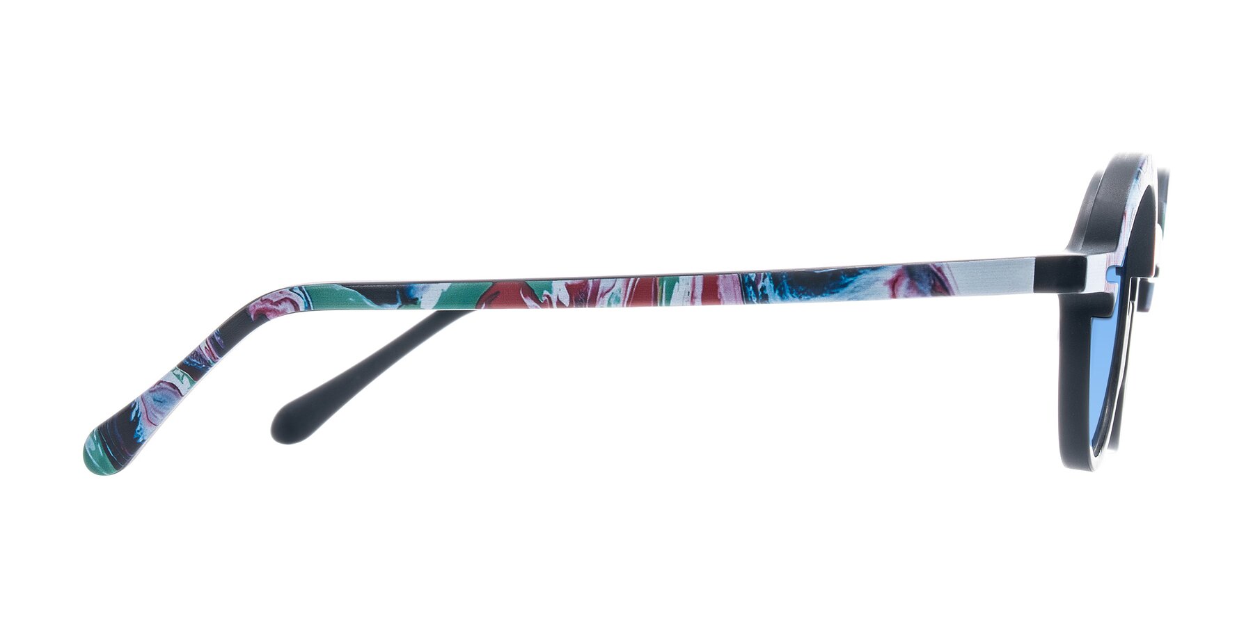 Side of Maizel in Deep Night with Medium Blue Tinted Lenses