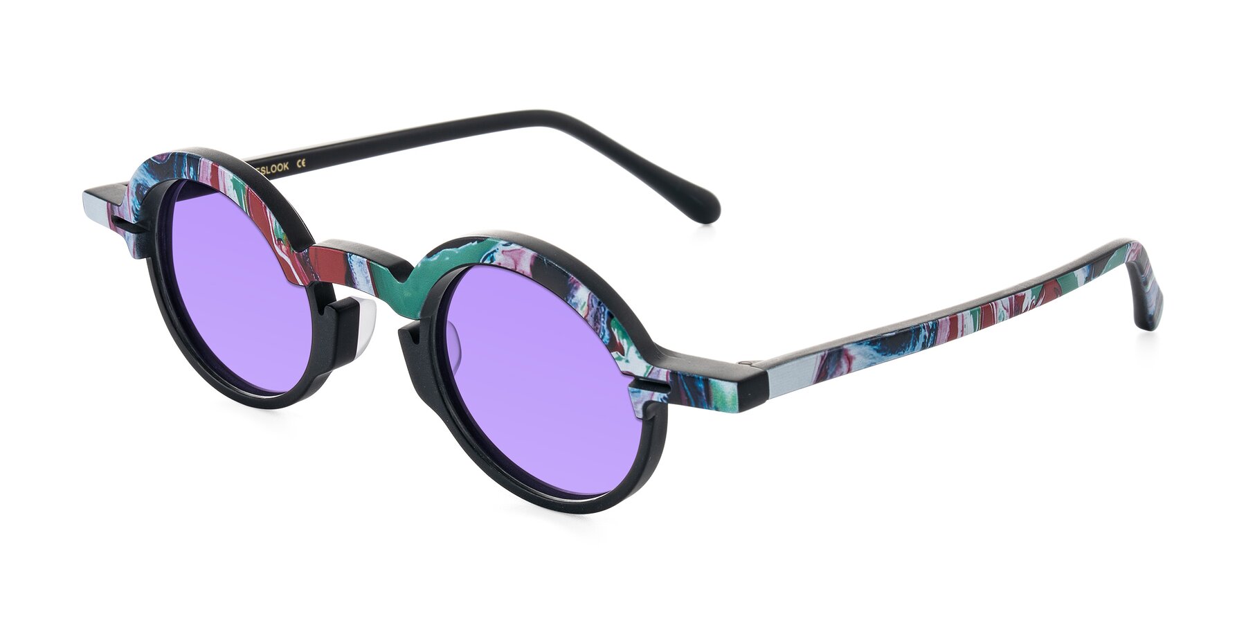 Angle of Maizel in Deep Night with Medium Purple Tinted Lenses