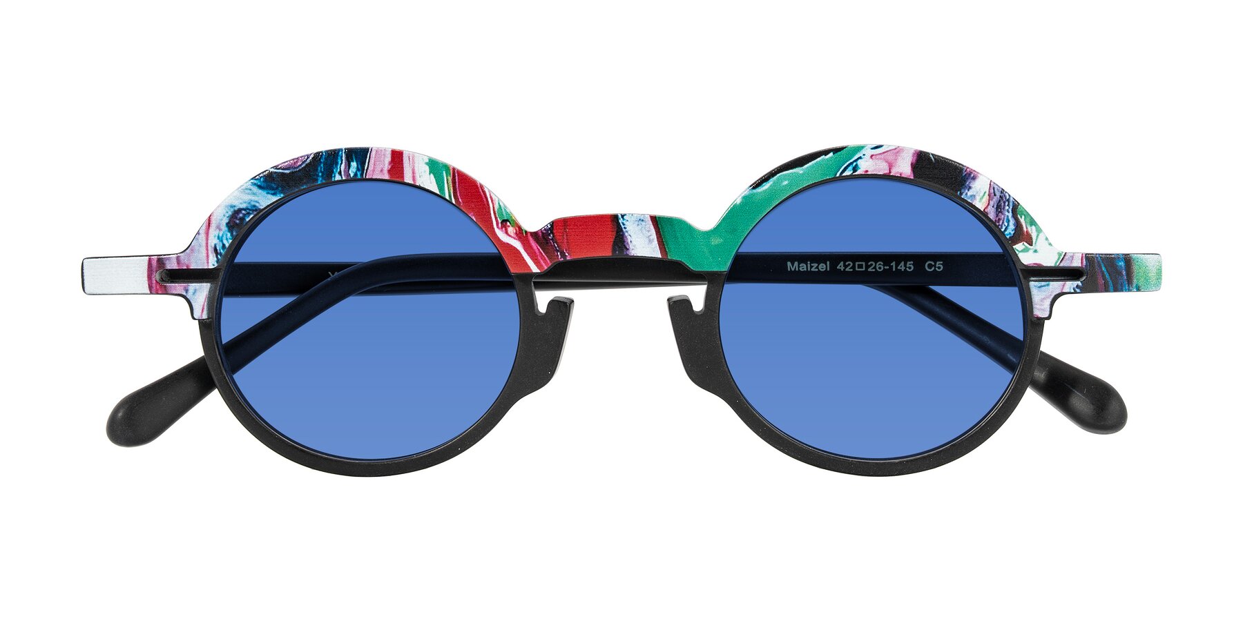 Folded Front of Maizel in Deep Night with Blue Tinted Lenses