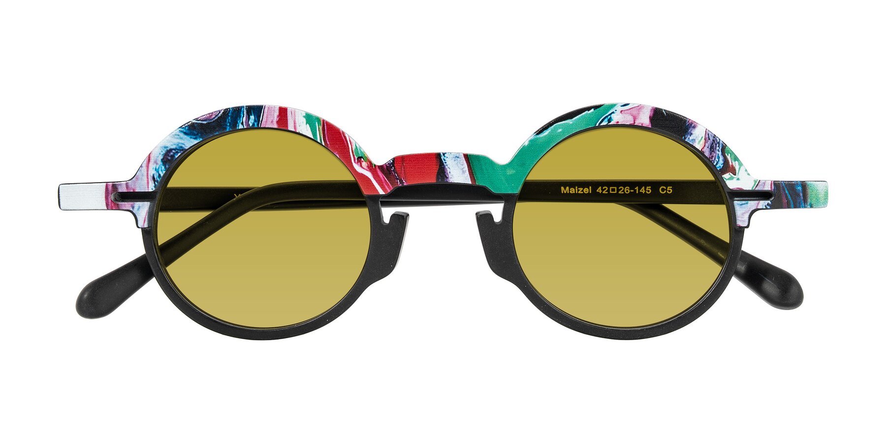 Folded Front of Maizel in Deep Night with Champagne Tinted Lenses