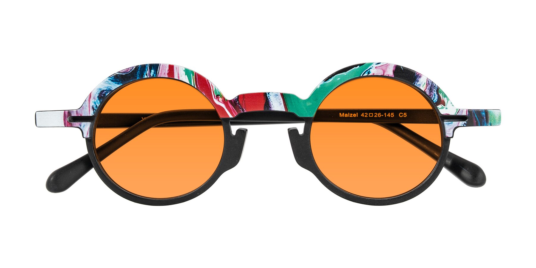 Folded Front of Maizel in Deep Night with Orange Tinted Lenses