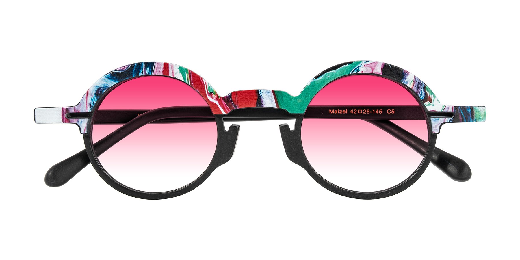 Folded Front of Maizel in Deep Night with Pink Gradient Lenses