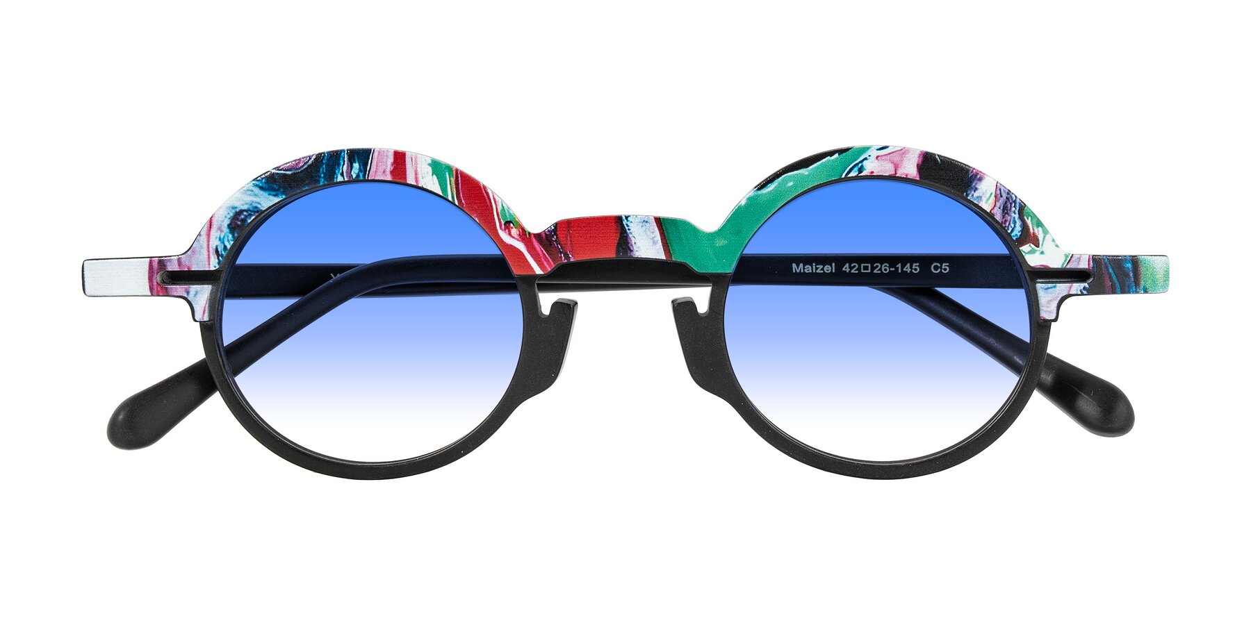 Folded Front of Maizel in Deep Night with Blue Gradient Lenses