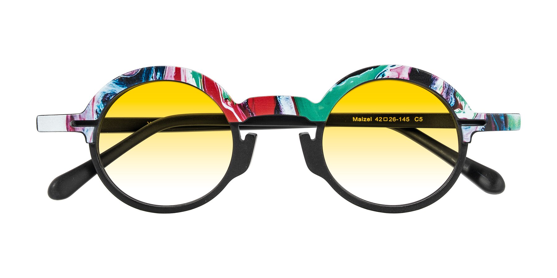 Folded Front of Maizel in Deep Night with Yellow Gradient Lenses