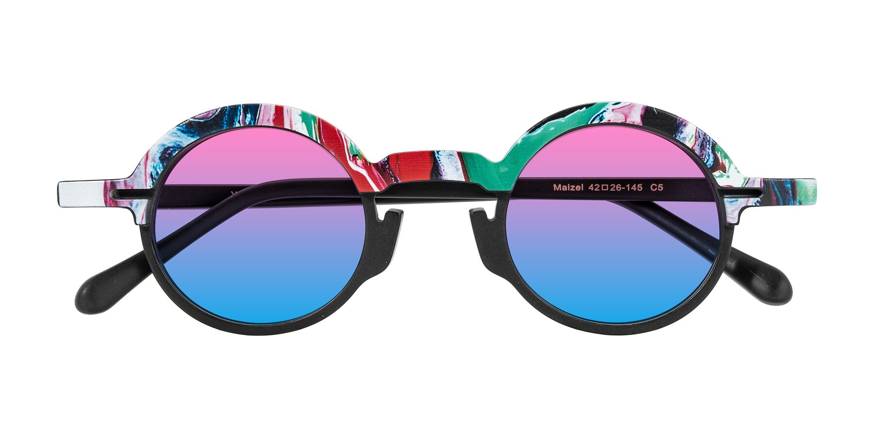 Folded Front of Maizel in Deep Night with Pink / Blue Gradient Lenses