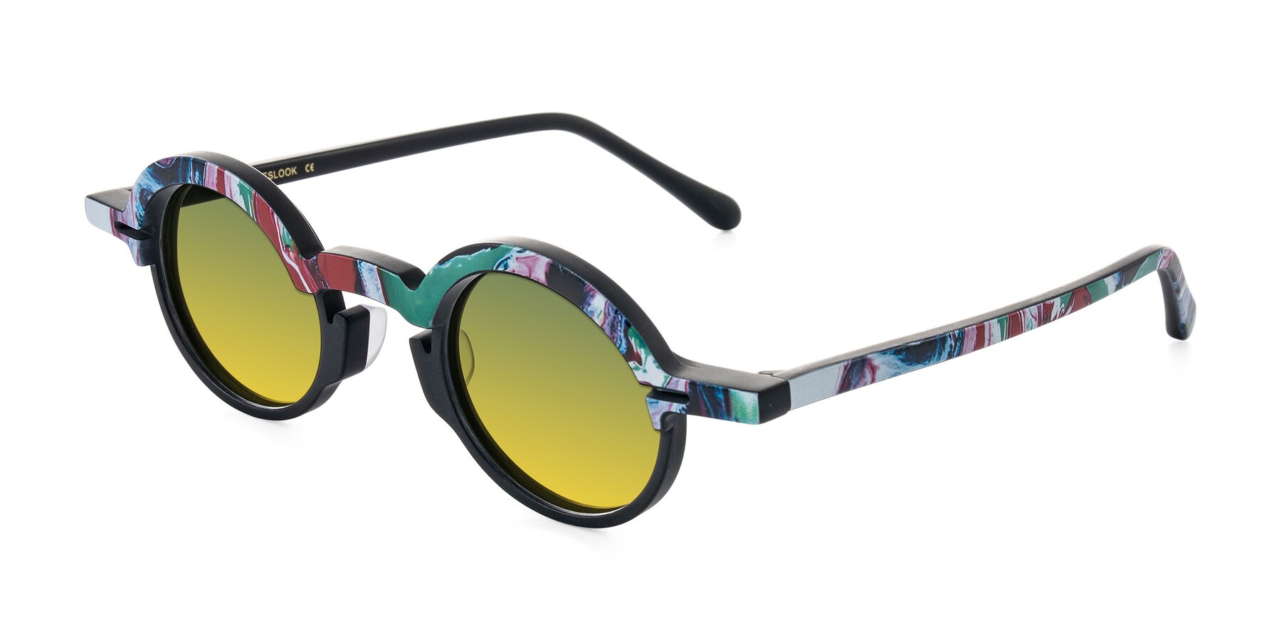 Angle of Maizel in Deep Night with Green / Yellow Gradient Lenses